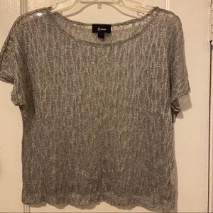 B Wear Silver Sheer Top